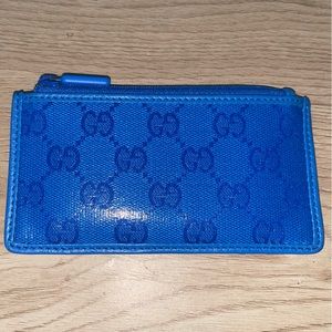 Gucci Men’s Zip Card Case Blue